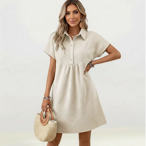 Vestido Nathaly™ Em Malha Texturizada Premium / Textura Geométrica Clássica e Feminilidade com Postura!