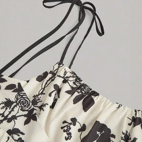 Vestido Violetta™ com Estampa Floral e Saia Ampla Confortável / Sofisticação Atemporal e Liberdade para Mulheres de Reais!