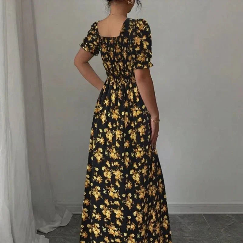 Vestido Camponesa Europeia™ em Algodão com Corte Evasê / Um Toque de Encanto para Iluminar Seus Dias e Noites!