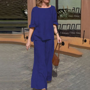 Conjunto Noronha™ em Linho de Algodão com Caimento Confortável / A Simplicidade Sofisticada que Encanta!