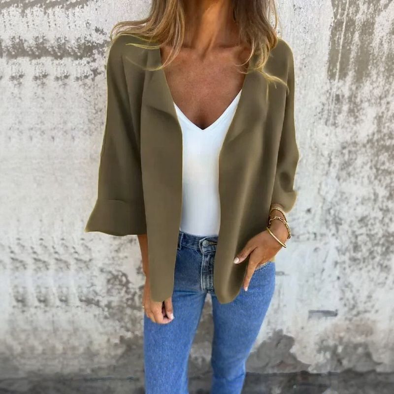 Cardigan Belluno™ Estilo Blazer em Viscose Rústica / Sofisticação Atemporal com Conforto e Charme Artesanal!