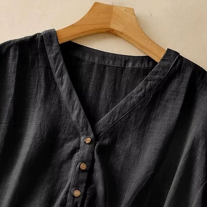 [COMPRE 1, LEVE 3] Blusinha Rafaella™ Em Linho de Algodão com Toque de Seda Fria / Frescor Instantâneo e Visual Minimalista!