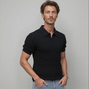 [COMPRE 1, LEVE 2] Polo Ventura™ em Malha Italiana Leve com Gola Minimalista/ Confortável, Sofisticada e Impossível de Ignorar!