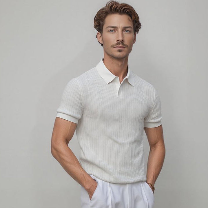[COMPRE 1, LEVE 2] Polo Ventura™ em Malha Italiana Leve com Gola Minimalista/ Confortável, Sofisticada e Impossível de Ignorar!